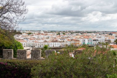 view of tavira from the castle portugal clipart