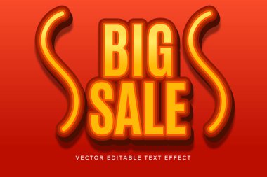 düzenlenebilir vektör efekti metni, büyük satış, özel teklif
