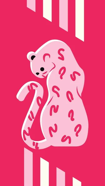 a cute tiger with a pink background. abstract creative concept pattern for art and web, illustration template isolated on business. business art, sale template banner, infographic, social media