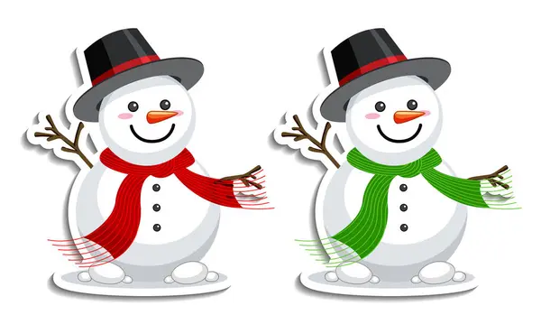 Snowman Christmas Graphic Creepy Clip Art Vector Design 100 Vector — Stock Vector