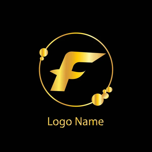 Дизайн Логотипа Золотым Цветом — стоковое фото