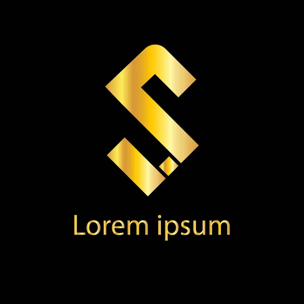 Logotyp Design Med Gyllene Färg — Stockfoto