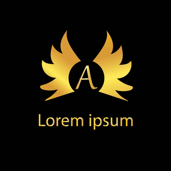 Дизайн Логотипу Золотим Кольором — стокове фото
