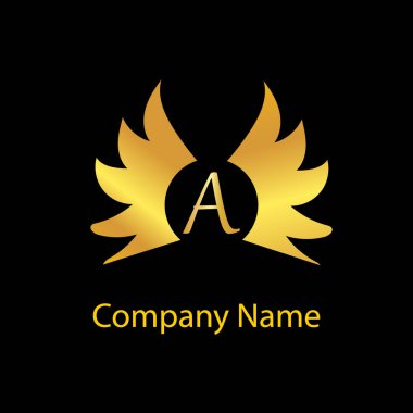 Altın renkli bir harf logosu tasarımı