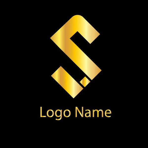 Буква Логотип Золотым Цветом — стоковый вектор