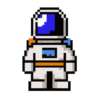 Astronot Pikseli Sanat Oyunu Tasarımı 8 bit ve 16 bit