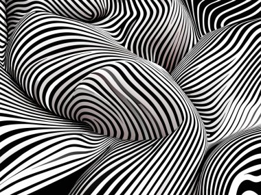 Çizgili desen, renk ilüzyonu olan soyut arkaplan