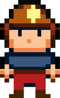 Oyun karakteri piksel sanatı stilize edilmiş 8 bit 16 bit 32 bit