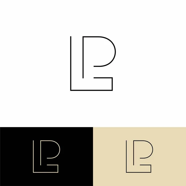 Logo LP Minimalist Alfabe Harfleri Baş harfleri Monogram LP, LP INITIAL, LP harfi