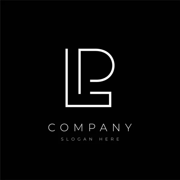 Logo LP Minimalist Alfabe Harfleri Baş harfleri Monogram LP, LP INITIAL, LP harfi