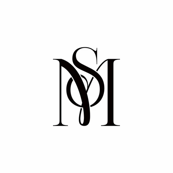 MS SM Mektup Bağlı Lüks Premium Logo, Düğün Logosu Tasarımı, Özel Çelenk Düğün Monogramı, İpucu Düğün Logosu