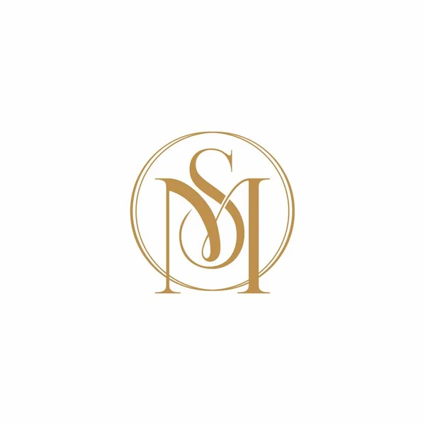 MS SM Mektup Bağlı Lüks Premium Logo, Düğün Logosu Tasarımı, Özel Çelenk Düğün Monogramı, İpucu Düğün Logosu