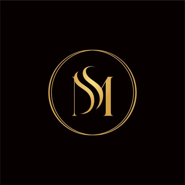MS SM Mektup Bağlı Lüks Premium Logo, Düğün Logosu Tasarımı, Özel Çelenk Düğün Monogramı, İpucu Düğün Logosu