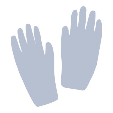 gri eldivenler ikon vektör illüstrasyonu
