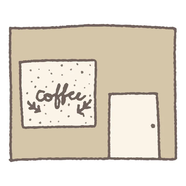 Zeichentrickfilm Aus Einem Coffeeshop — Stockvektor