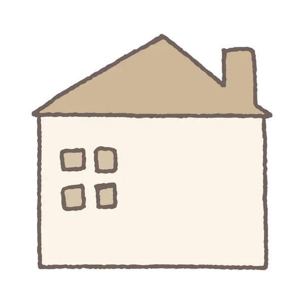 Cartoon Doodle Home Vector Illustration — Stock Vector