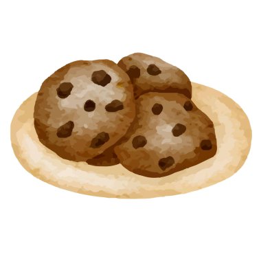 Beyaz arka planda kurabiyeler. vektör çizimi izole edildi