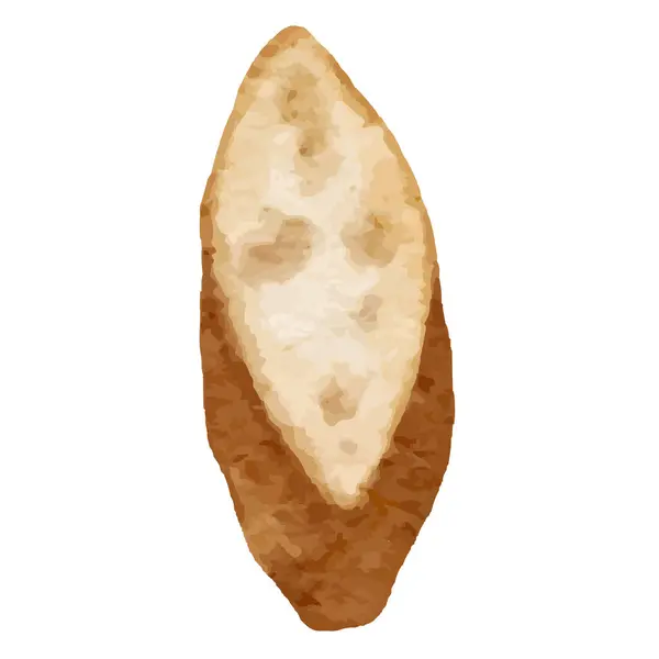 Акварельний Хліб Білому Тлі — стоковий вектор