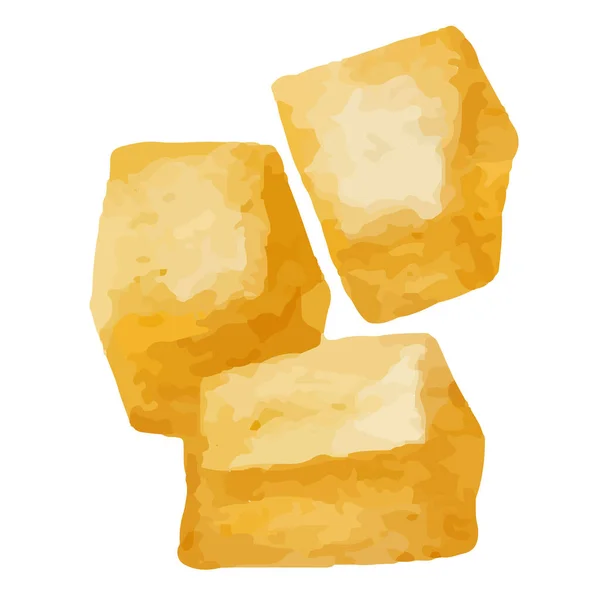 チーズの水彩イラスト — ストックベクタ