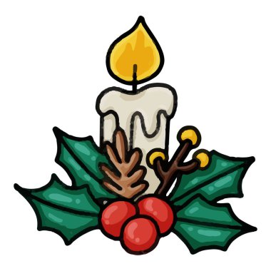 mum noel süslemesi izole