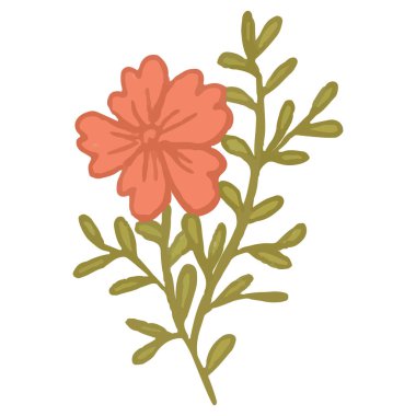 çiçek dekoratif izole simge vektör çizim tasarım