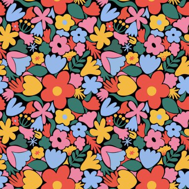 Çiçeklerle kusursuz desen. Güzel çiçek arkaplanı. el çizimi resimleme