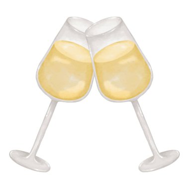 Şişeyle suluboya şarap şişesi