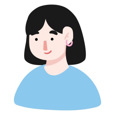 Gülümseyen bir çocuk sevimli bir illüstrasyon