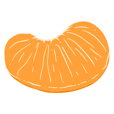 Turuncu meyve yaprakları ile