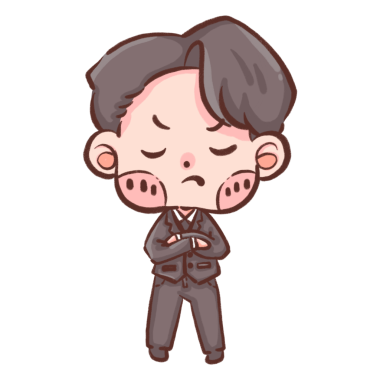 Şirin yönetici el çizimi