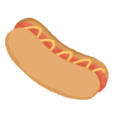 hot dog, illüstrasyon, vektör, beyaz arka planda.