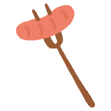 Çubukta sosisin vektör çizimi