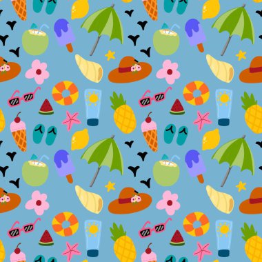 Yaz sembollü kusursuz arkaplan