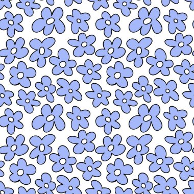 Beyaz çiçeklerle kusursuz desen