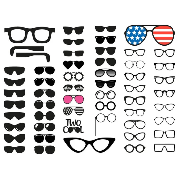 Gözlük İllüstrasyon Kümesi Vektörü