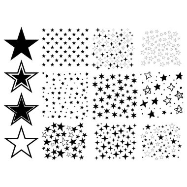 Star Pattern Seamless Drawing Vector clipart