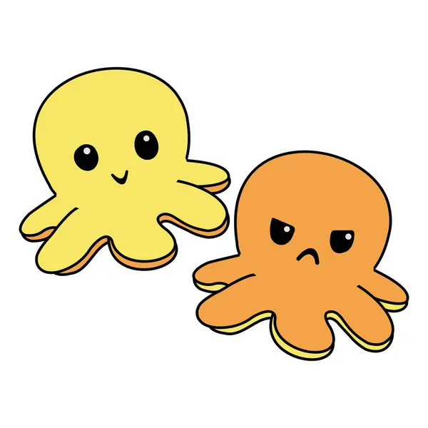 Vektör Mood Ahtapot Kümesi