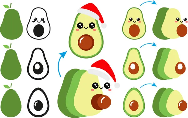 Setin Avokado Noel Vektörü