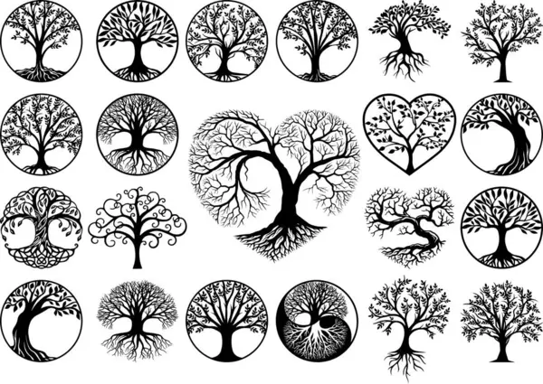 Hayat Ağacı yazdırma veya kesme için orijinal dijital tasarımlar