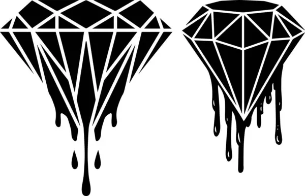 Yazdırma veya kesme için Diamond Drip tasarımları