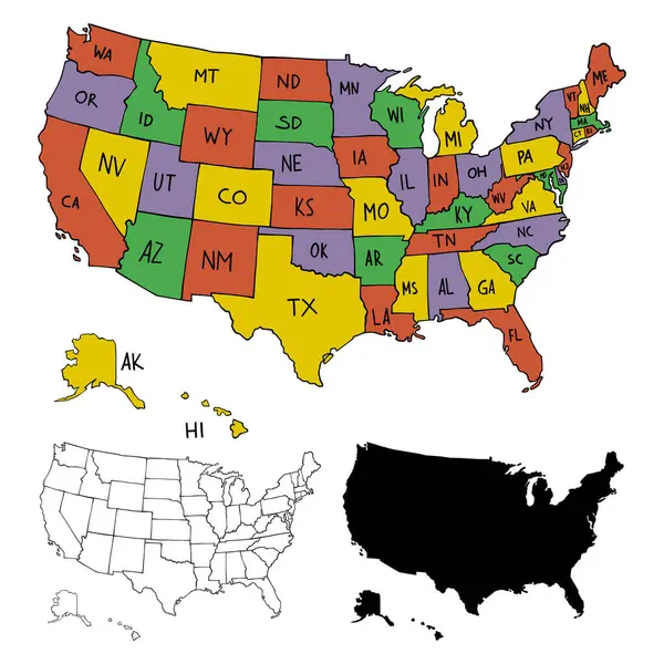 ABD Haritası, Birleşik Devletler Harita Vektörü Ayarları