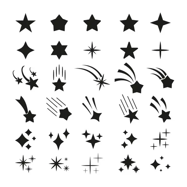 Yıldız Vektör Kümesi - Düz Parıltı Koleksiyonu