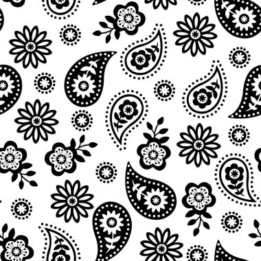 Paisley Kusursuz Desen - Çiçek Bandana Vektörü