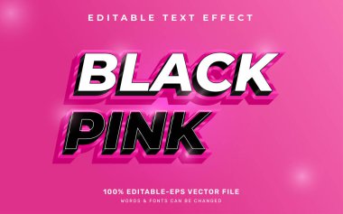 Siyah, düzenlenebilir metin efekti