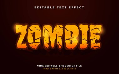 Zombie editable text effect clipart