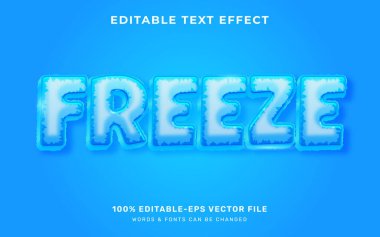 Buz Dondurucu düzenlenebilir metin efekti