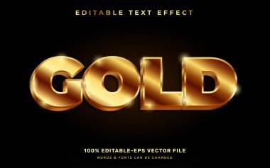 Altın düzenlenebilir metin efekti