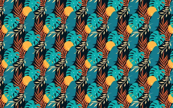 熱帯パターンの壁紙の設計 — ストックベクタ