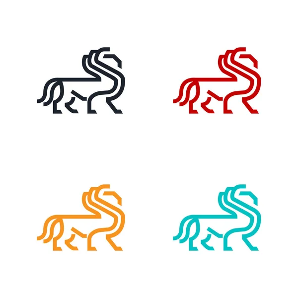 狮子标志图解设计 — 图库矢量图片