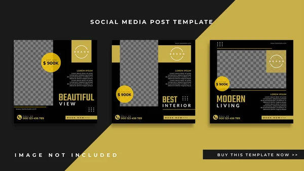 Gayrimenkul sosyal medya paylaşımı veya kare web reklam şablonu